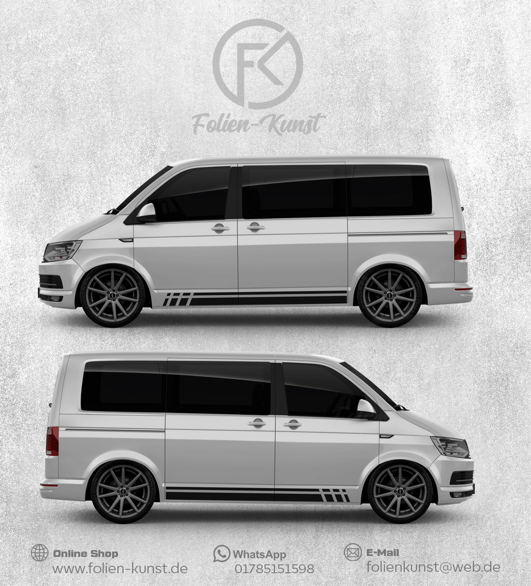 Seitenstreifen Folien Dekor Van/Bus Fahrzeugstyling #195