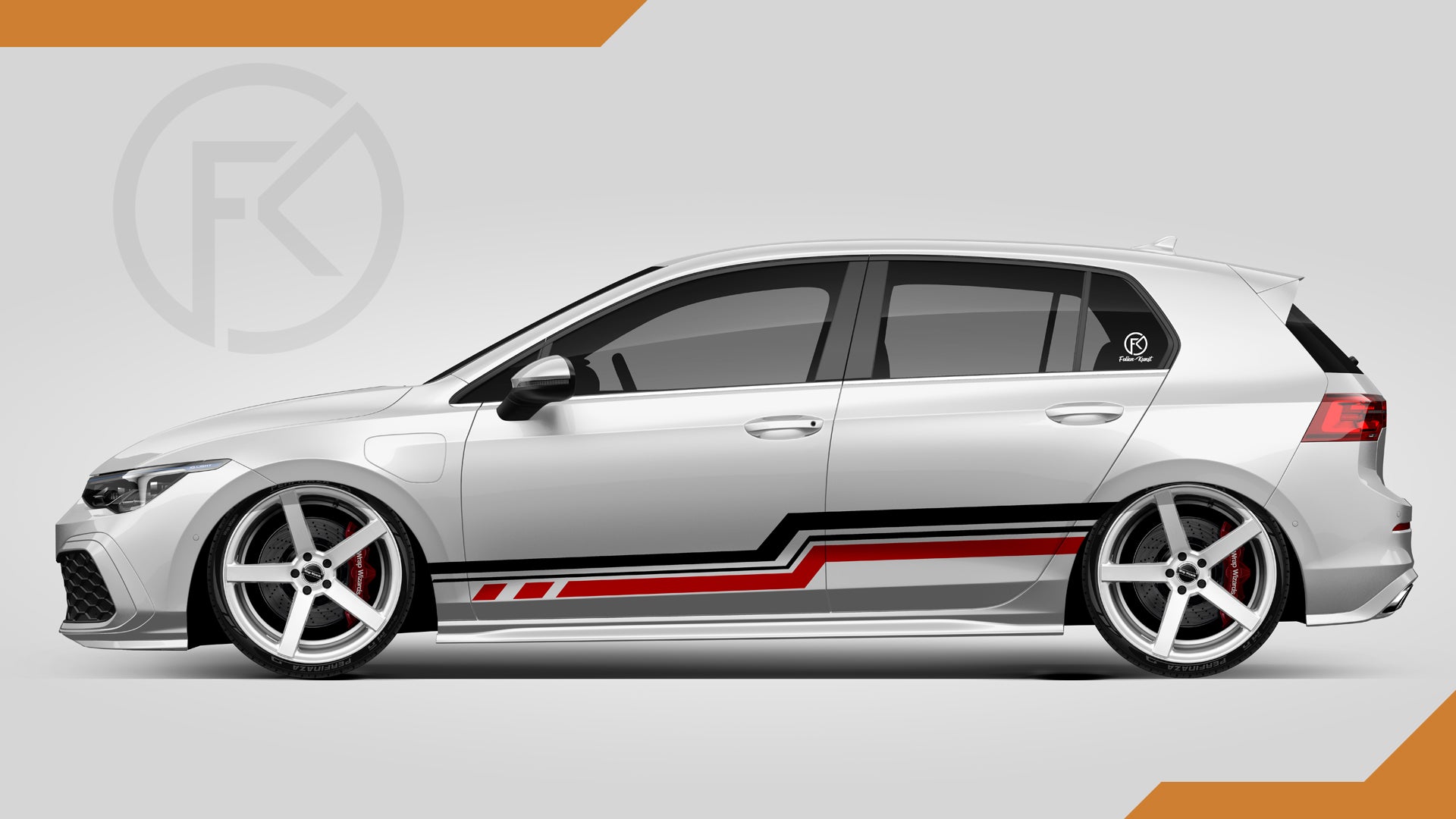 Seitenstreifen Style Performance Wrapping Auto Dekor Set #020