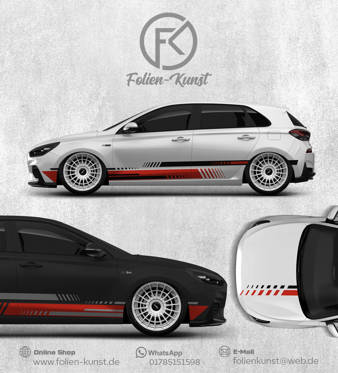 Seitenstreifen Style Set Folien Aufkleber Tuning #259