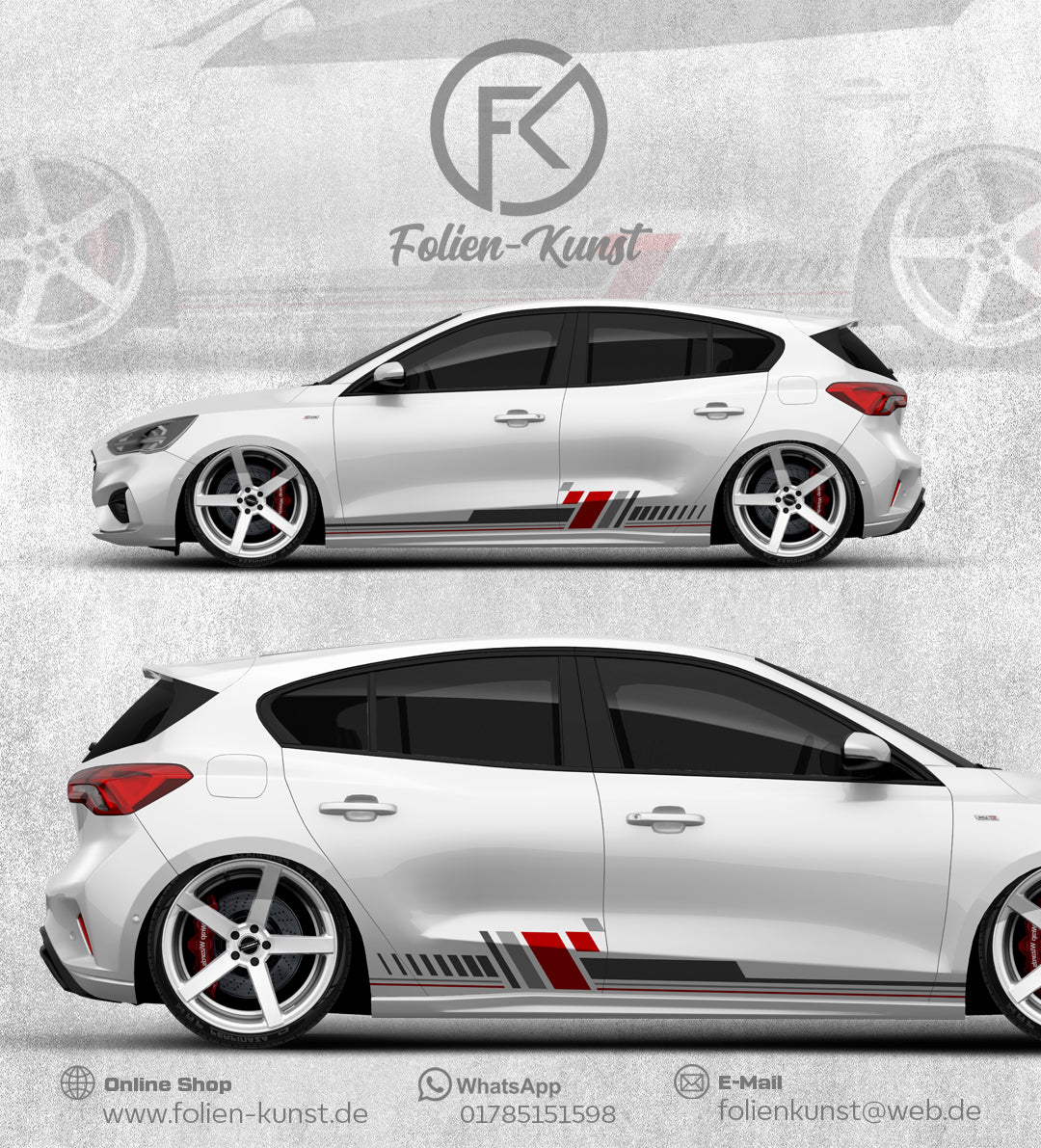 Seitenstreifen Style Aufkleber Folien Tuning Sidestripe #271