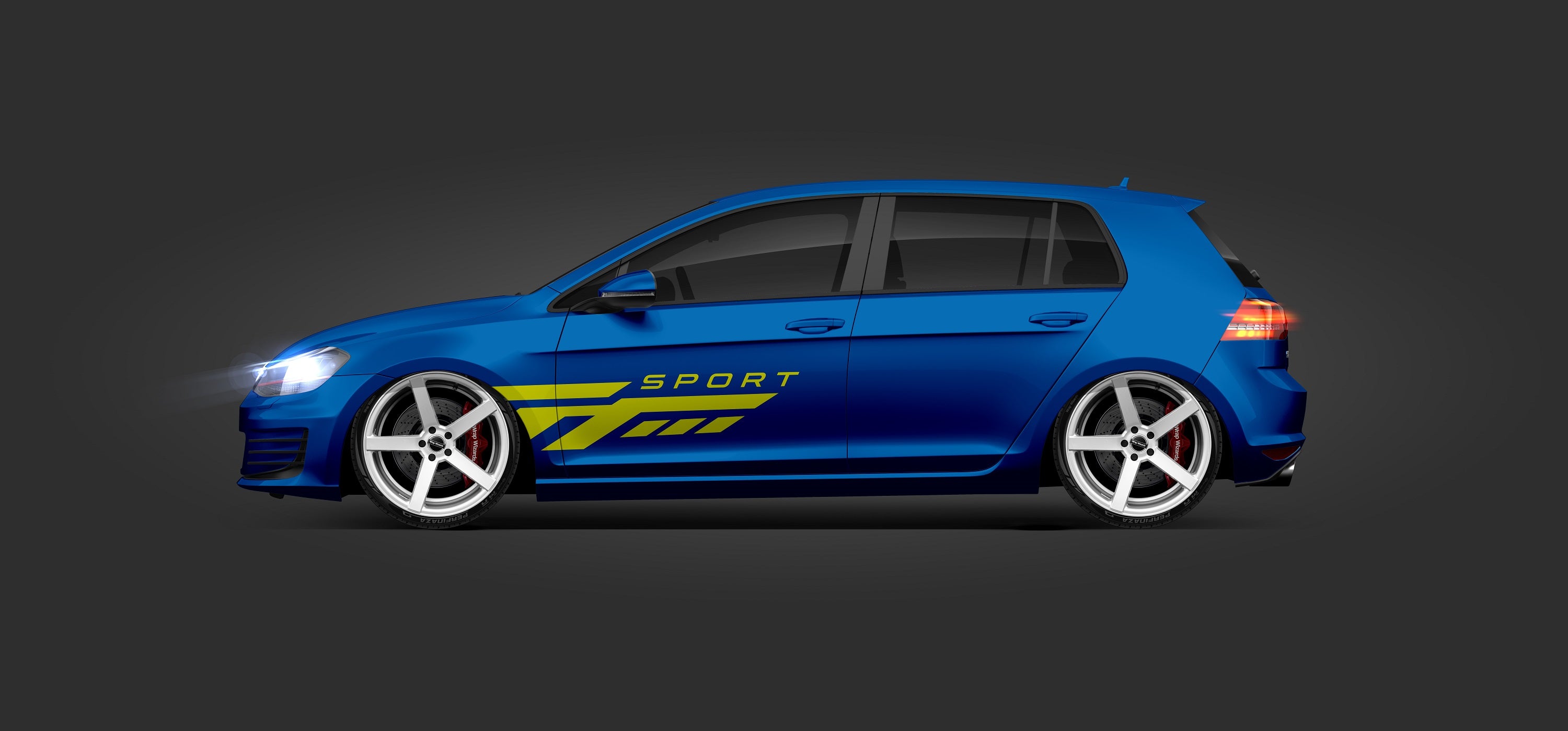 Sport Dekor Aufkleber Set Streifen Design Styling Universal