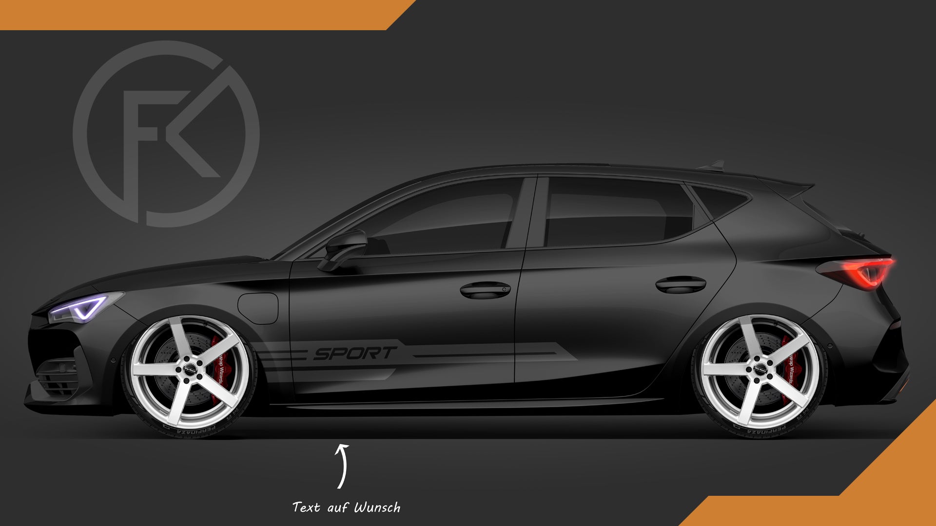Sport Seitenstreifen Auto Styling Folie Set Wrapping Dekor jdm