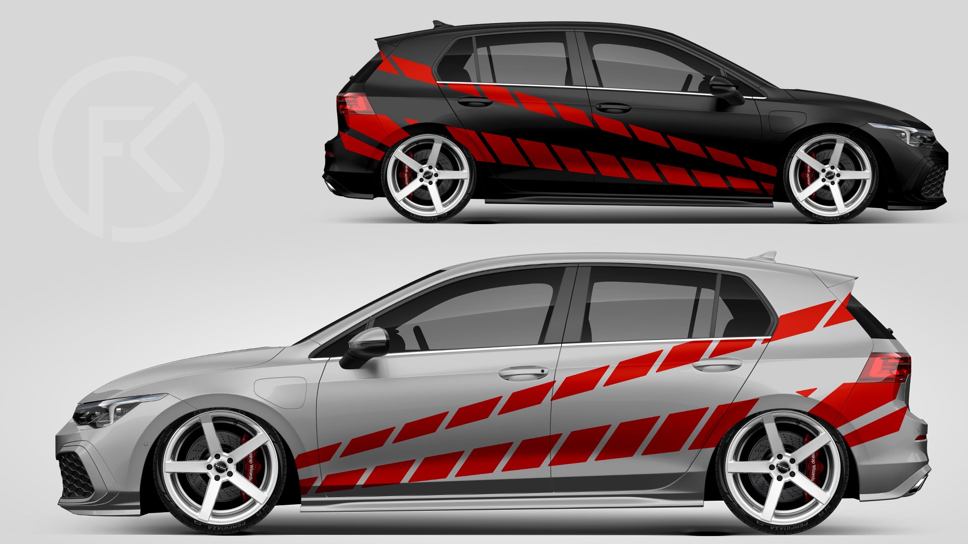 Seitenstreifen Skyline Style Fahrzeugtuning Folienaufkleber #150