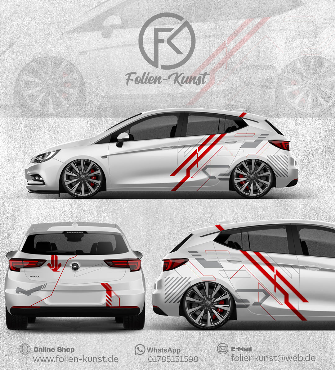 Sport Cyber Folien Dekor Design Aufkleber Fahrzeugstyling #254