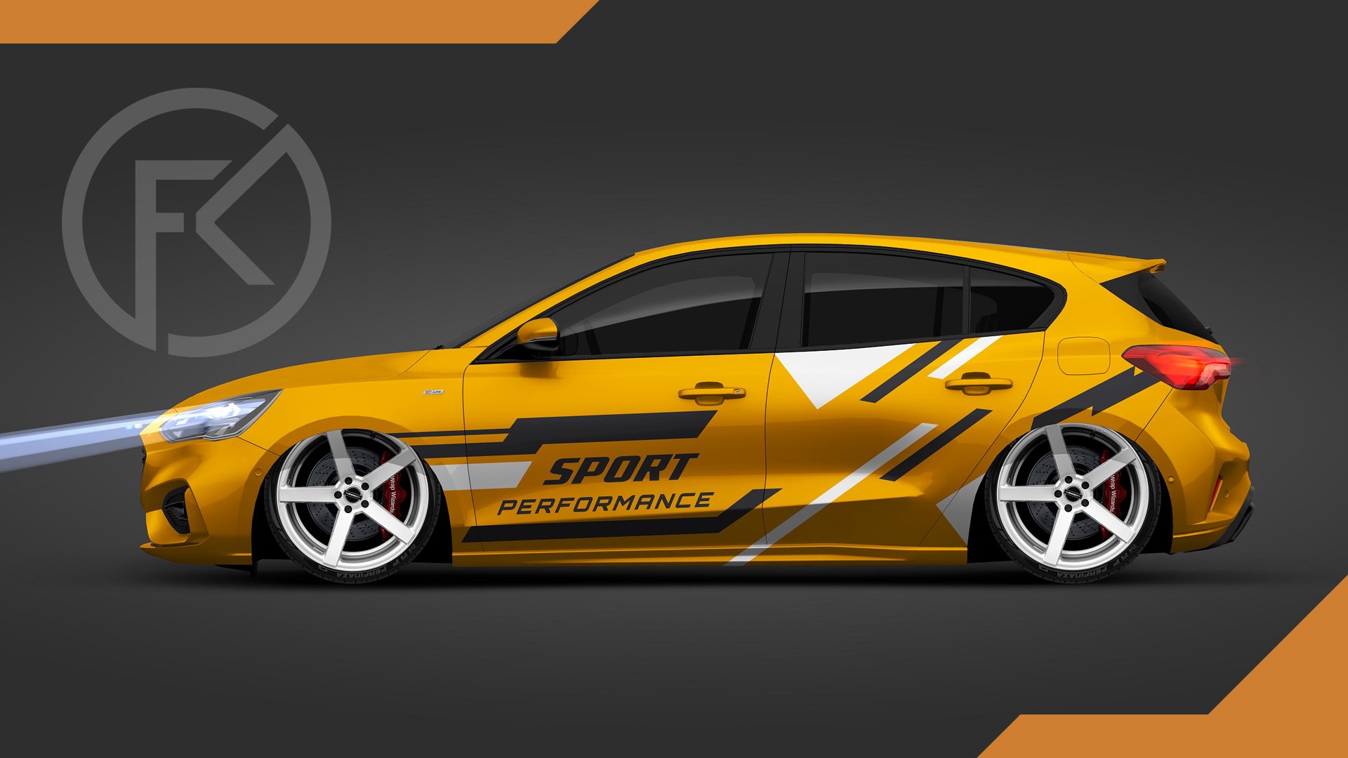 Sport Performance Seitenstreifen V2 Aufkleber Dekor Set Styling Tuning Car Style