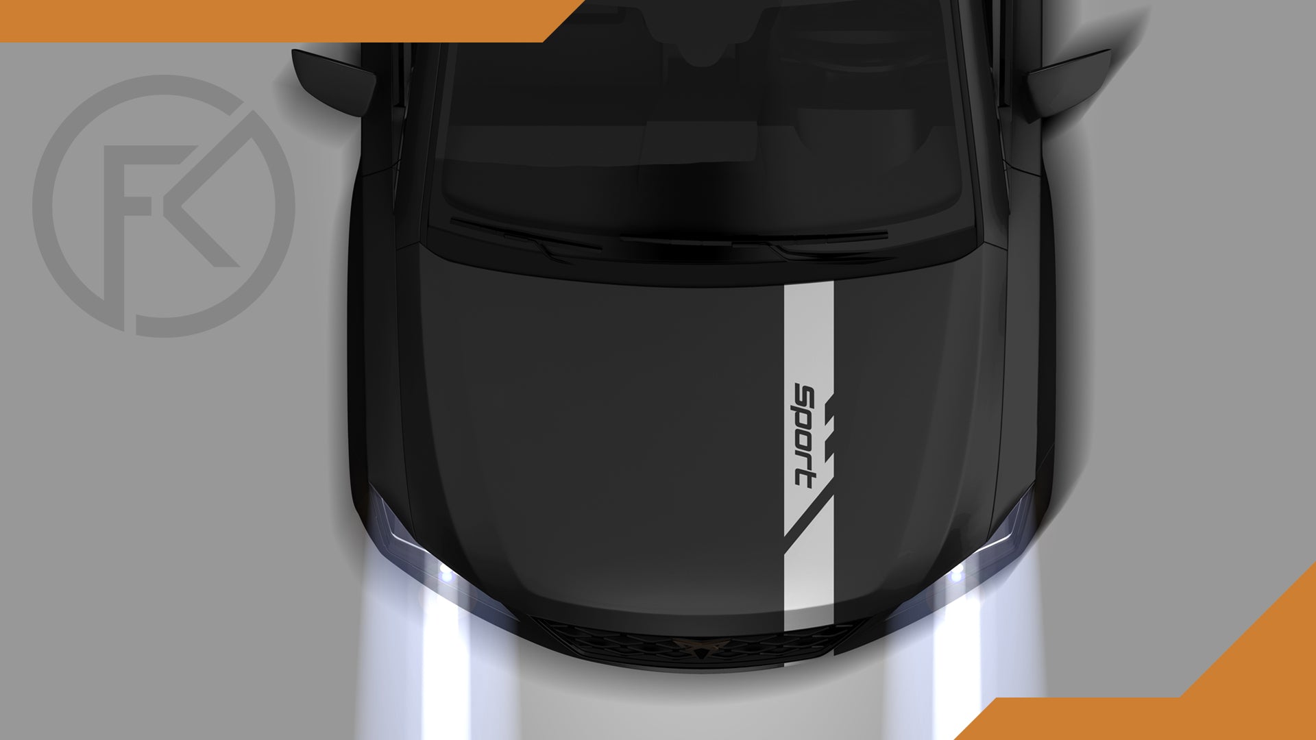 Sport Rennstreifen Aufkleber Motorhaube Style Dekor Streifen