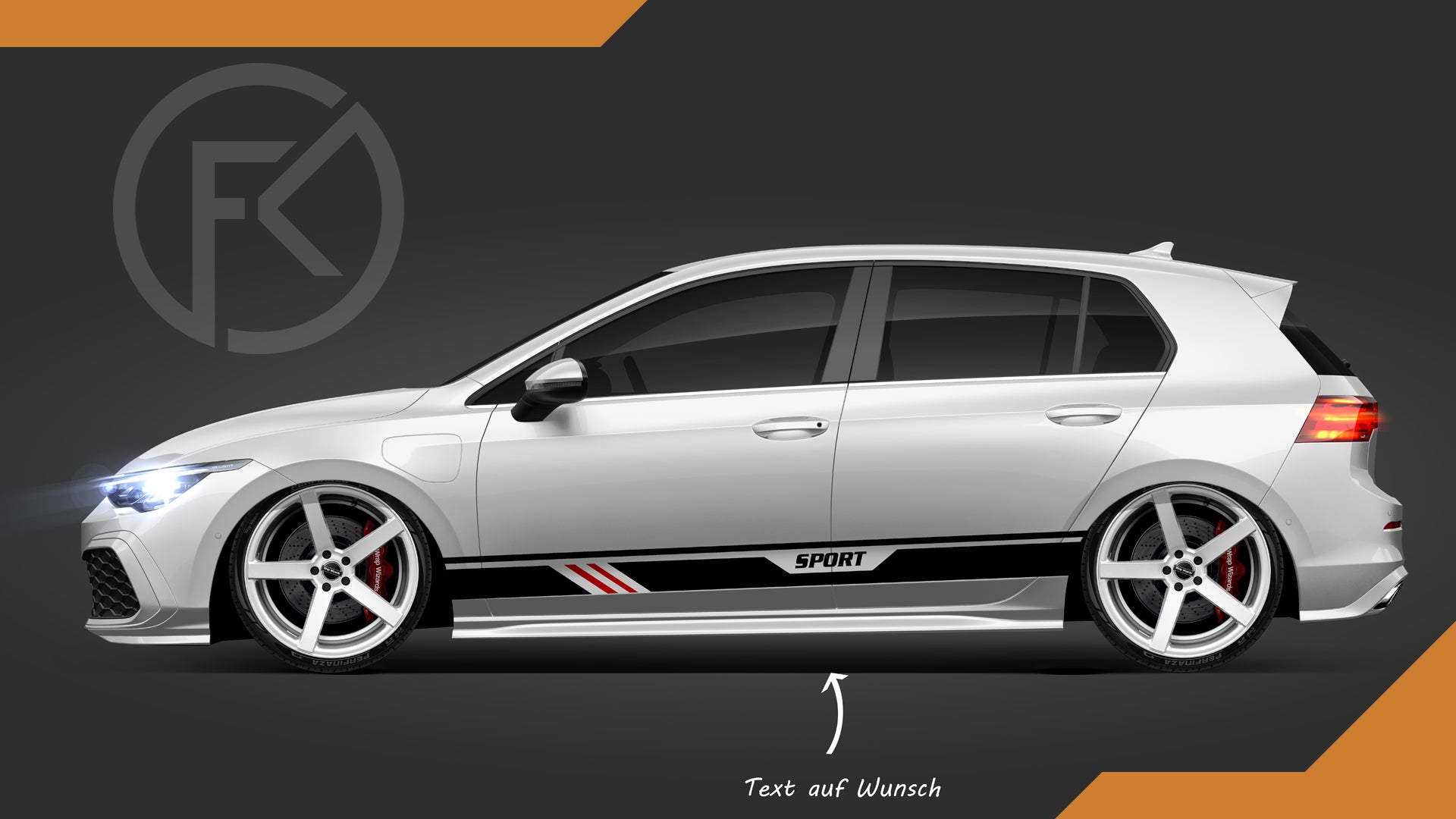 Sport Dekor Seitenstreifen Aufkleber Set Auto Styling Tuning Folierung Design