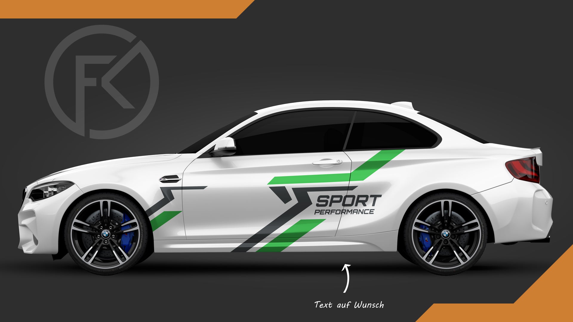 Sport Performance Folien Art Wrapping Dekor Auto Streifen Car Styling Set #012