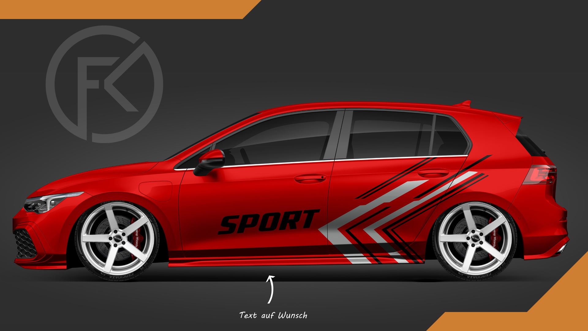 Sport Styling Streifen Auto Wrapping Folien Fahrezeug Dekor Set Performance