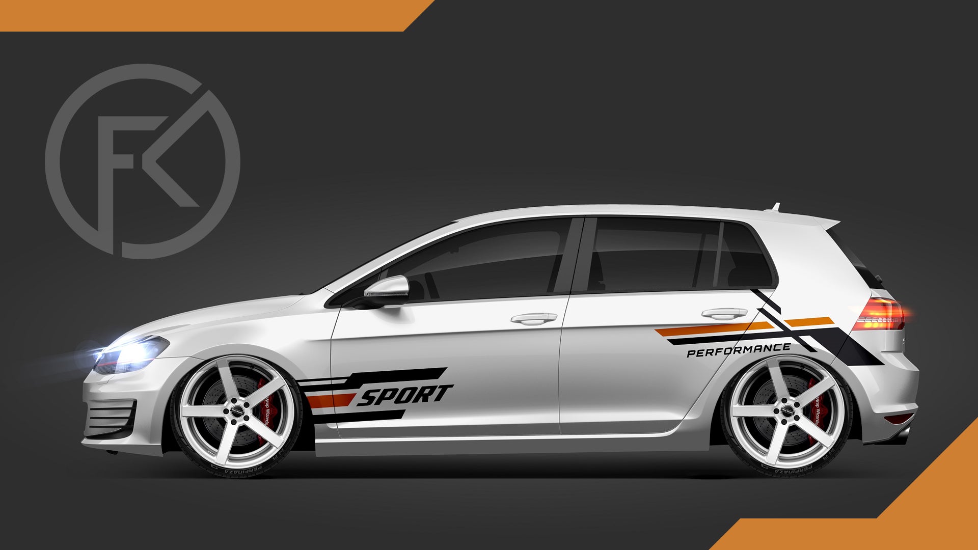 Auto Dekor Seitenstreifen Aufkleber Styling Sport Performance Set Tuning Style
