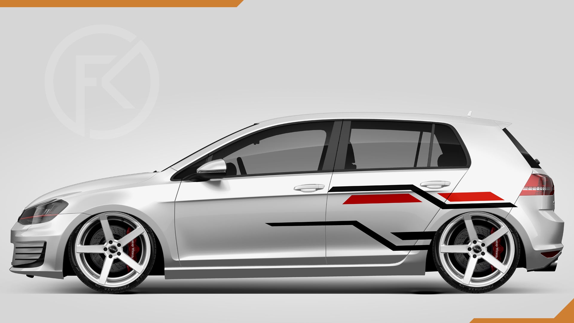 Light Streifen Dekor Seitenstreifen Styling Aufkleber #050