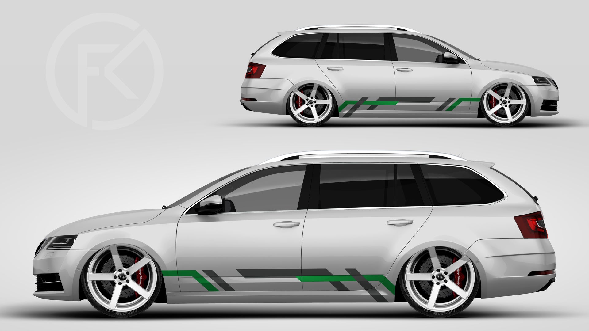 Universal Seiten Aufkleber Dekor Streifen Set für alle Fahrzeuge #099