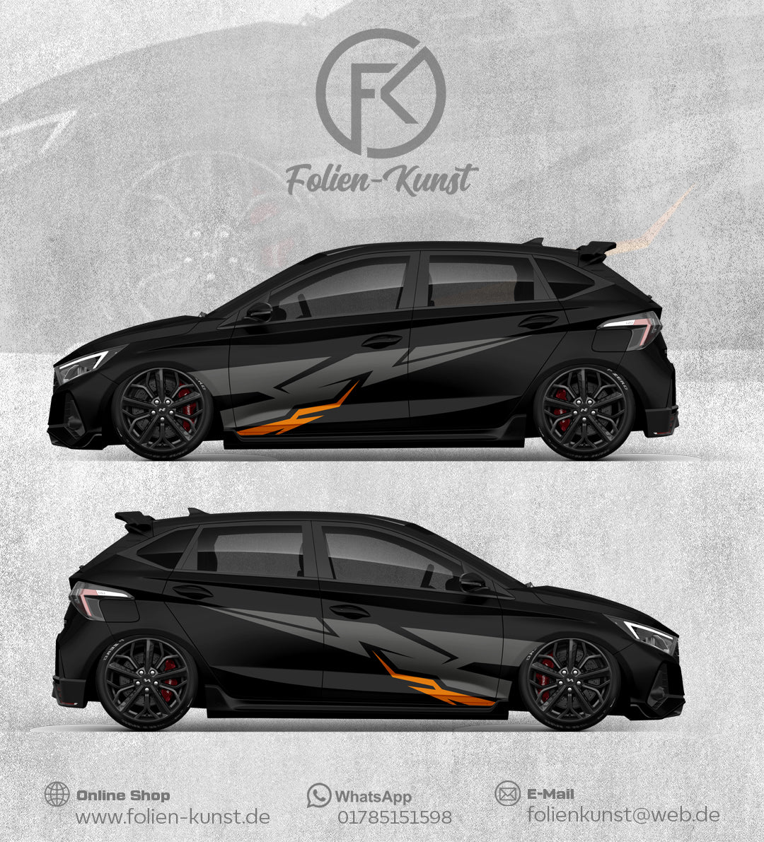 Abstrakt Streifen Style Dekor Auto Design Aufkleber Set Tuning V2 #238