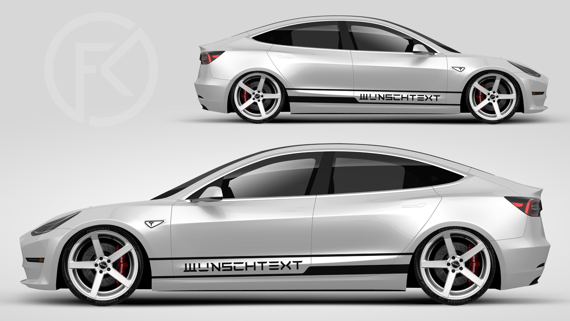 Seitenstreifen Folien Aufkleber Dekor WrapKit Auto Tuning Styling #116