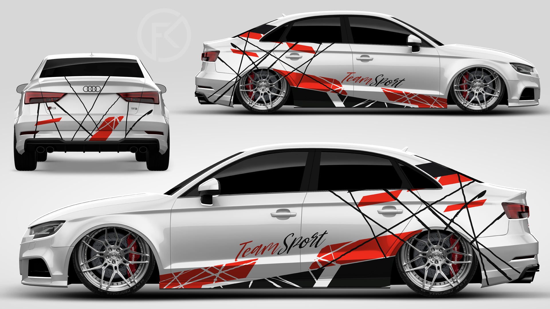 TeamSport Motorsport Styling Dekor Universal Aufkleber #153