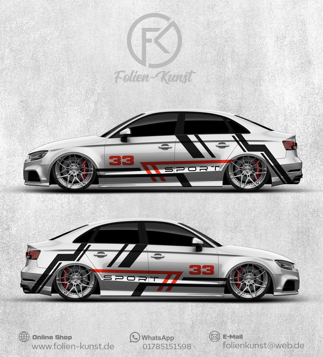 Tuning Dekor Folien Aufkleber Auto Styling Universal #221