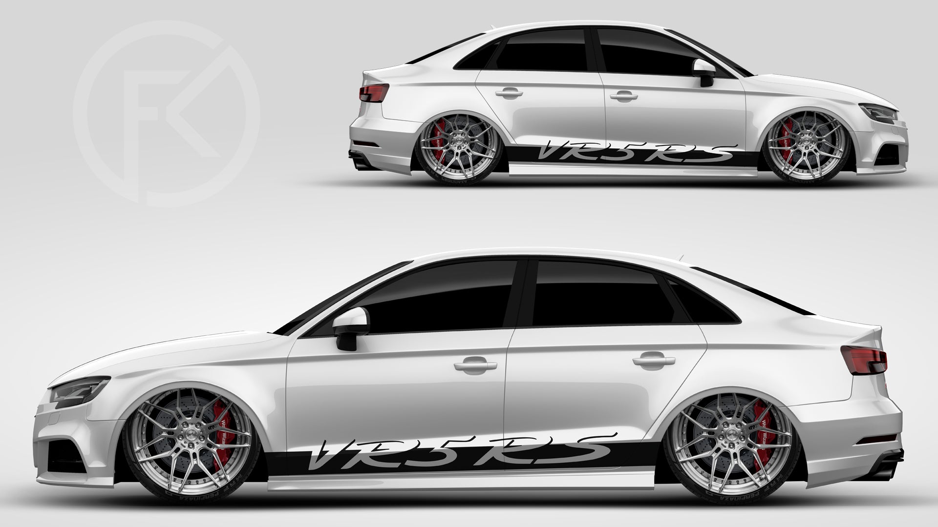 VR5 RS Seitenstreifen Aufkleber Tuning Fahrzeug Dekor #124