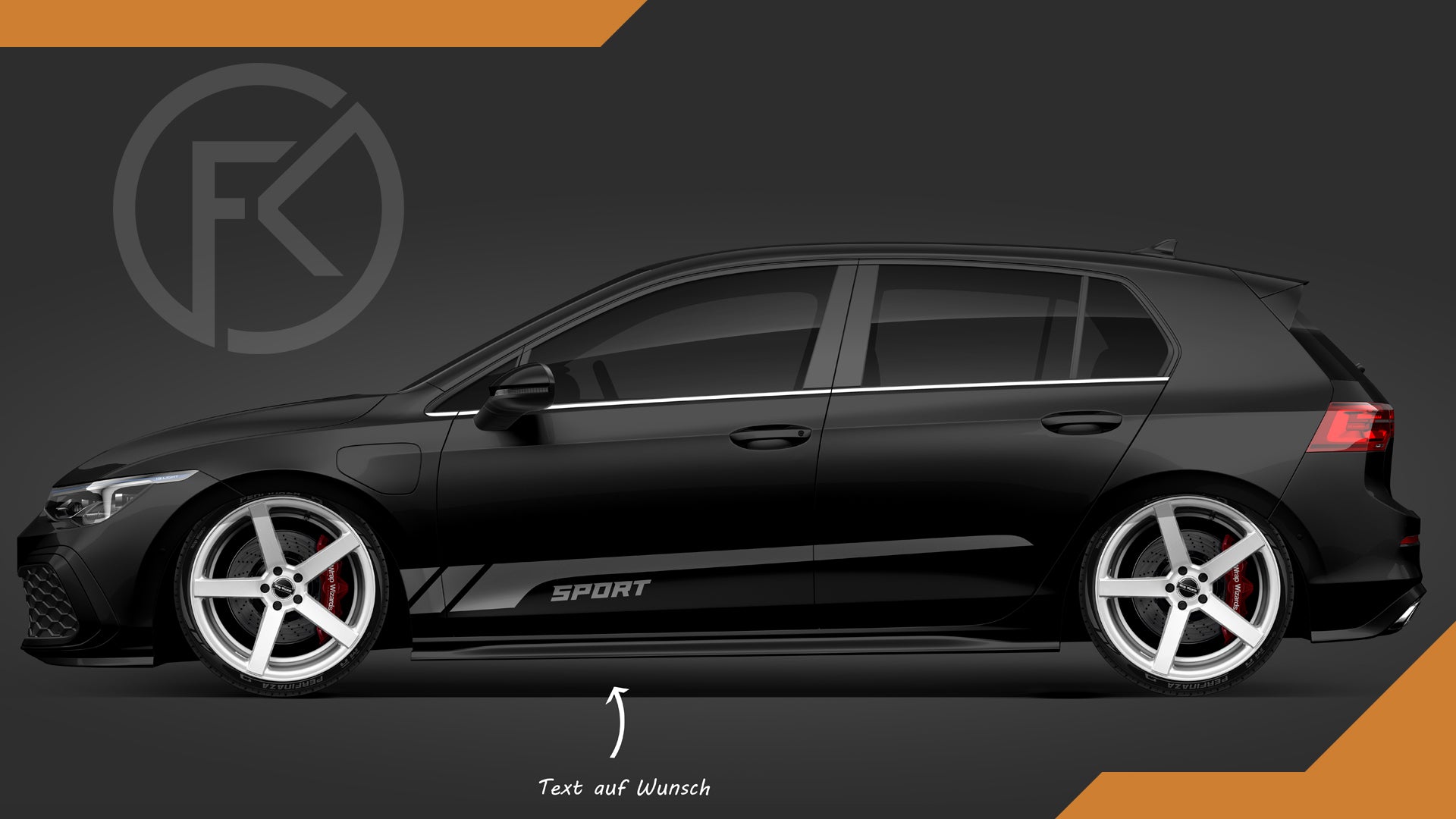 Seitenstreifen Folien Dekor Set Sport Auto Styling CarWrapping