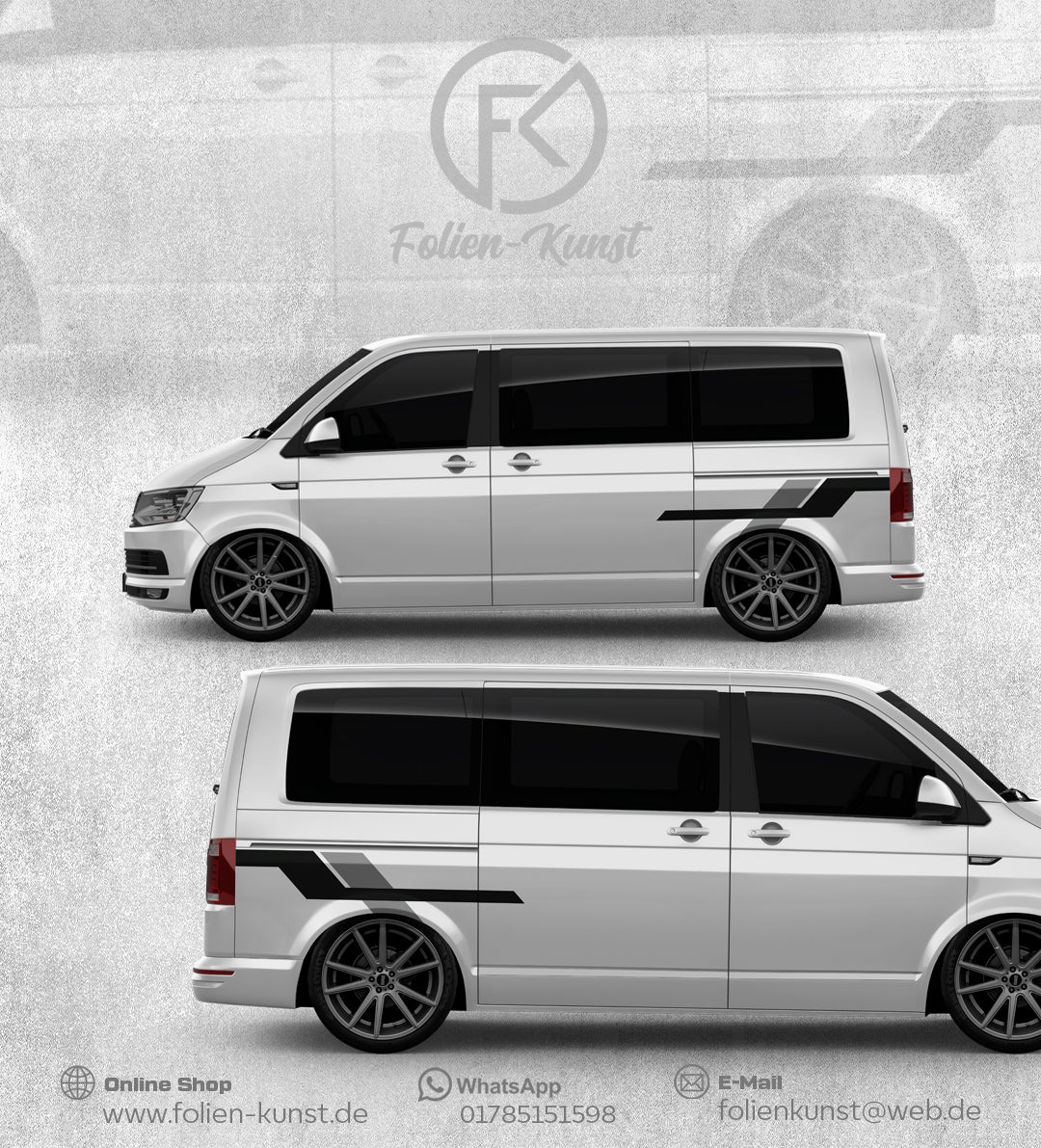 Van Folien Dekor Auto Aufkleber Transporter #279