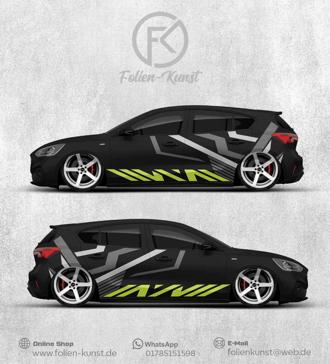 CarWrap Styling Fahrzeug Design Aufkleber Set #037-1