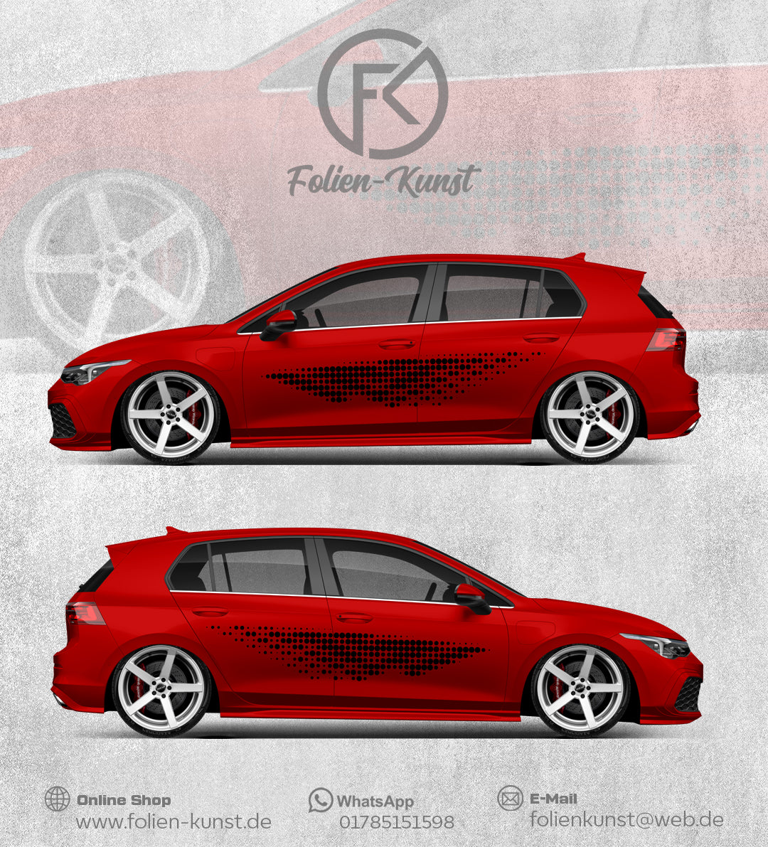 Folien Dekor Aufkleber TCR Style Design Tuning Set #239
