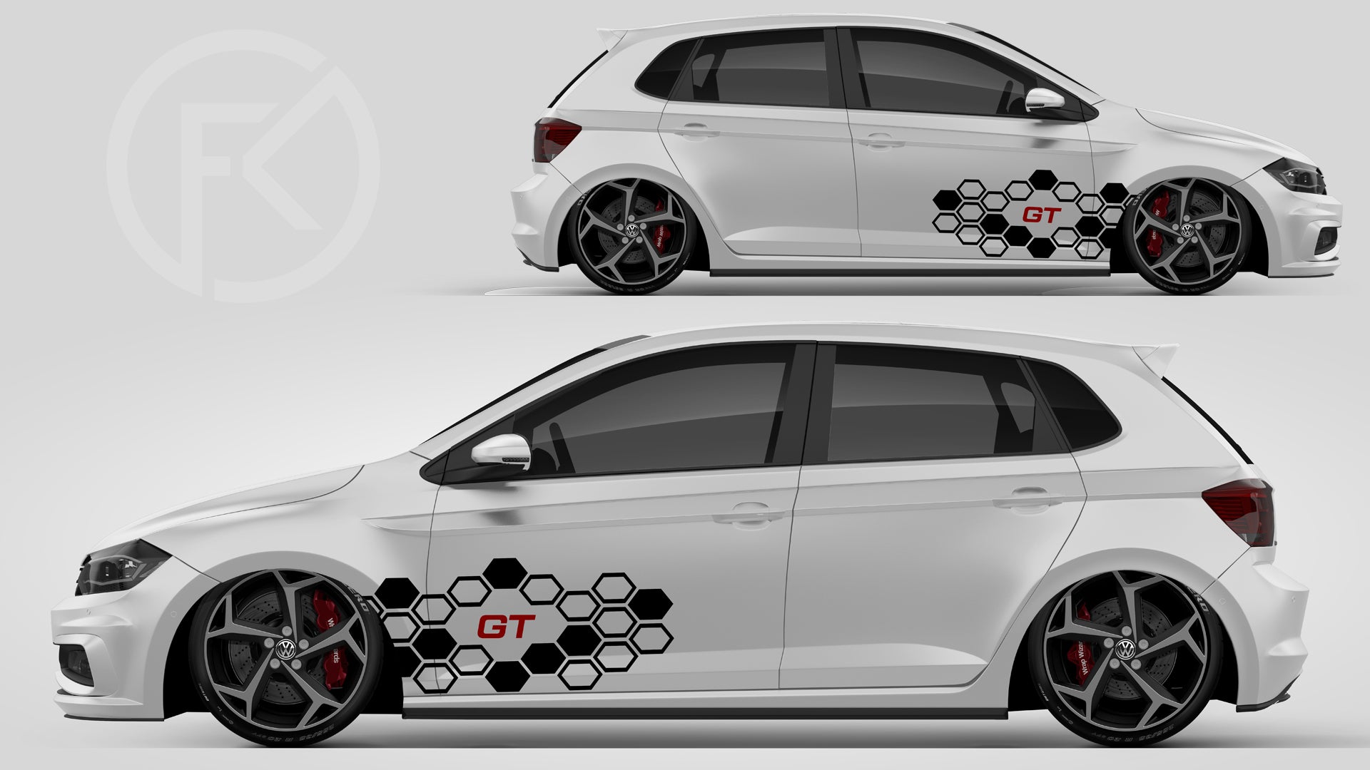 Waben Fahrzeug Aufkleber Set Dekor Design Tuning Styling #103