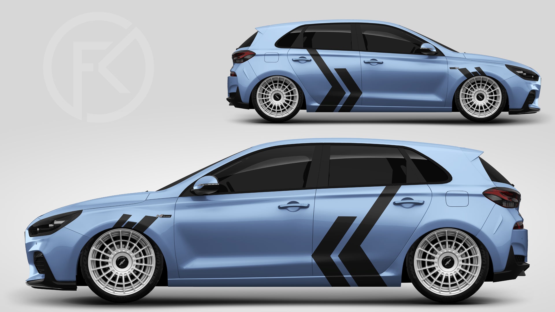 Light Dekor Fahrzeug Aufkleber Universal Styling WrapCar #134