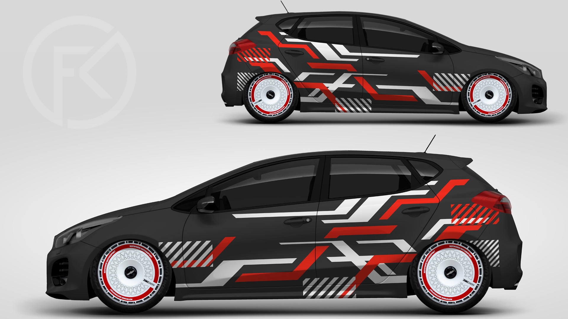 Fahrzeug Seitendekor WrapKit Auto Aufkleber Tuning Styling #122