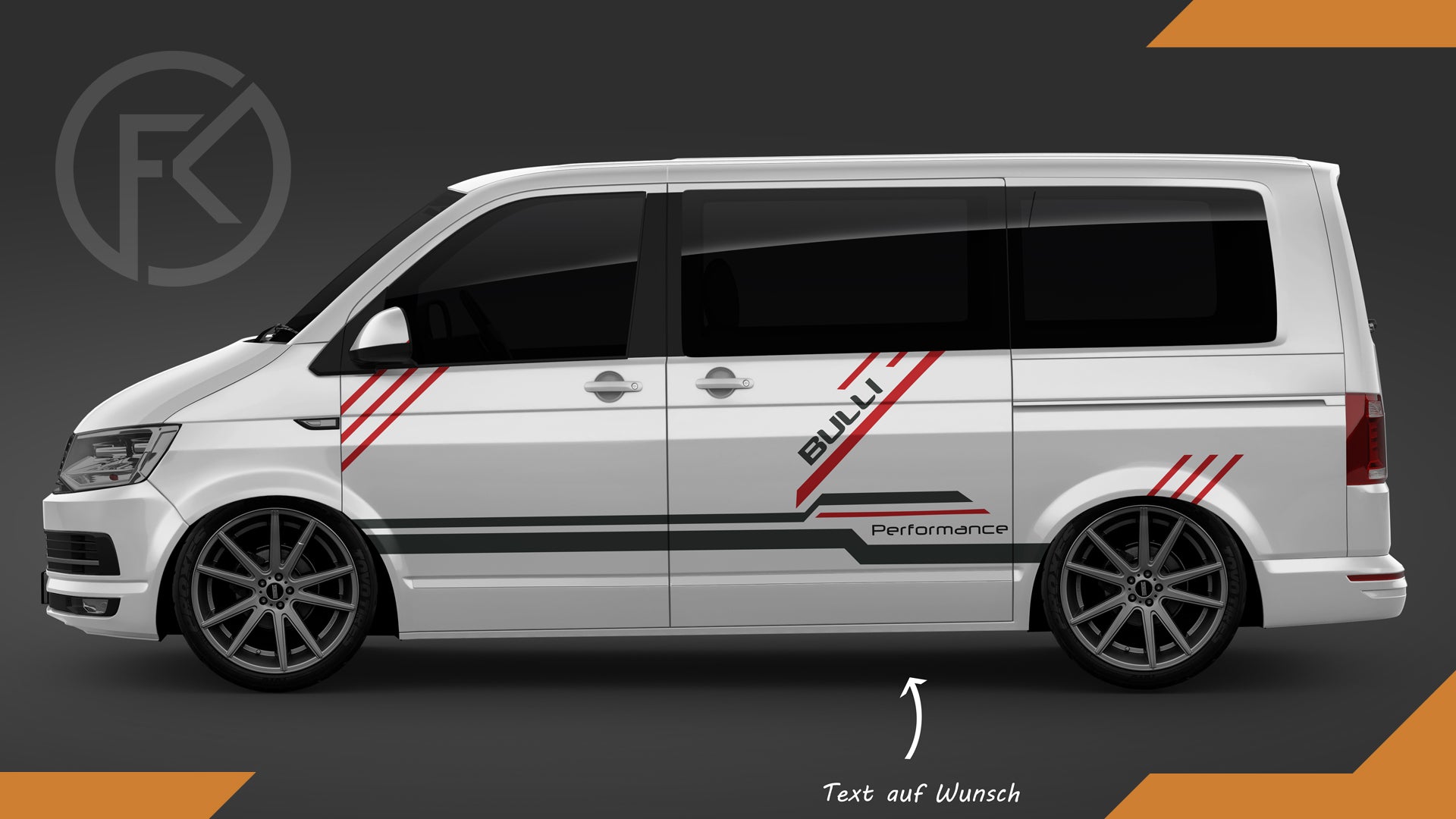 Bulli Seitenstreifen Dekor Performance Auto Set Car Styling Wrapping