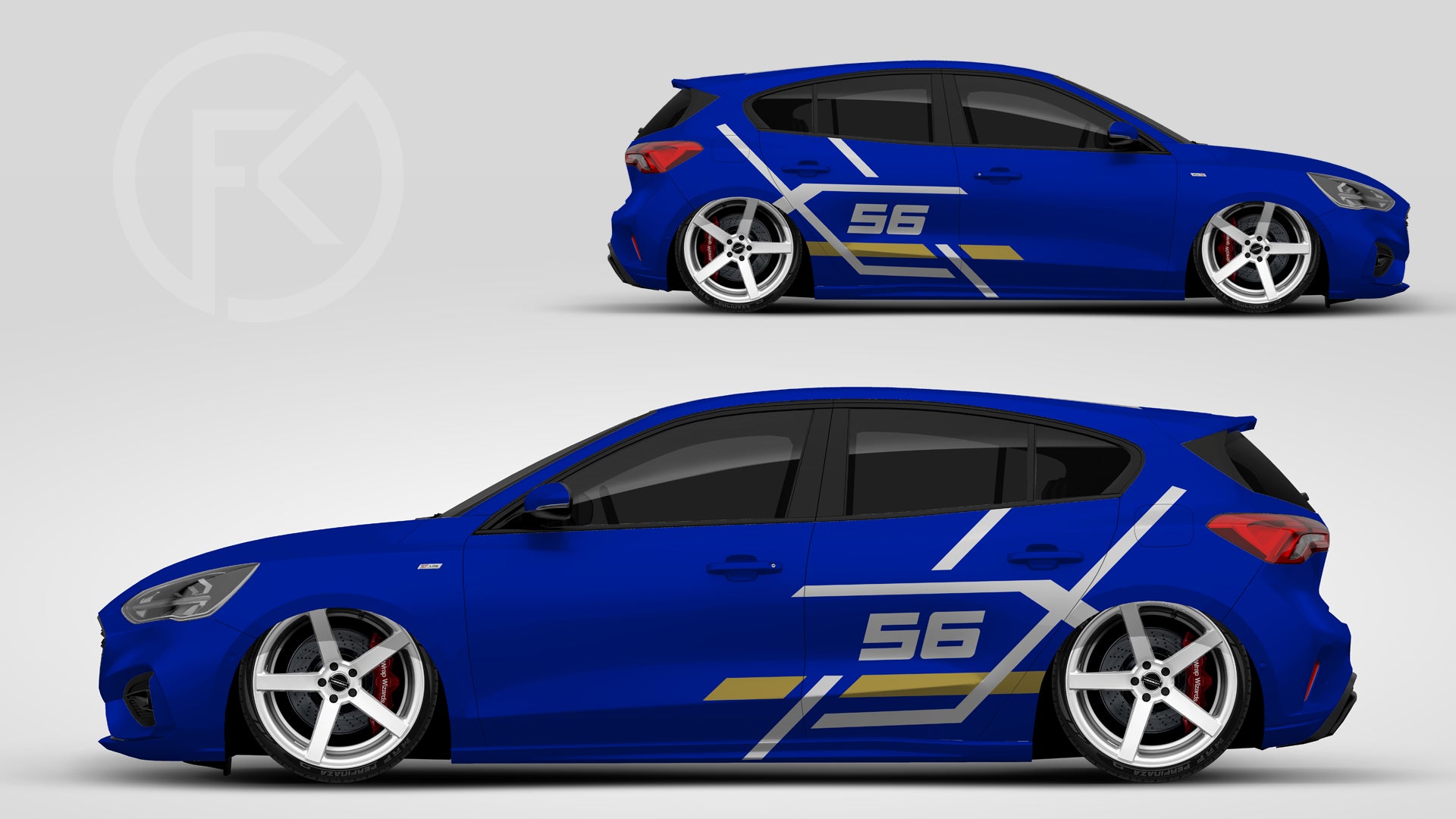 Universal Auto Seiten Aufkleber Dekor Design Set für alle Fahrzeuge #100