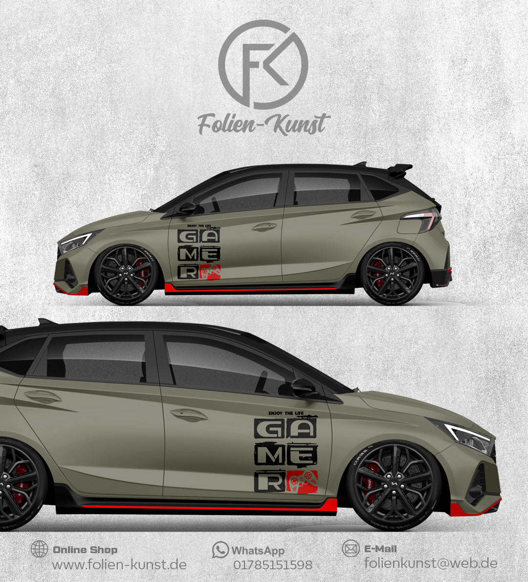 Gamer Fahrzeug Tuning Aufkleber Sticker #268