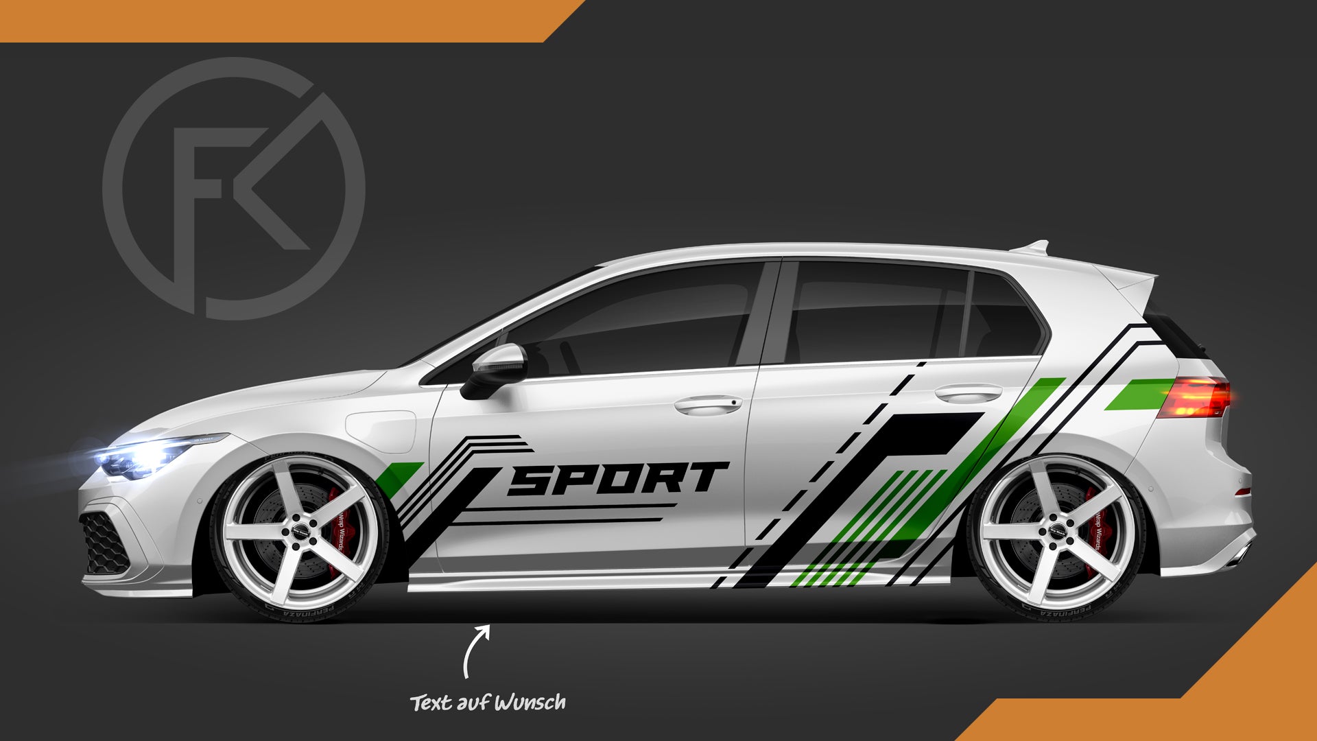 Sport Aufkleber Stripe Dekor Seitenstreifen Styling jdm streifen Folie Sticker