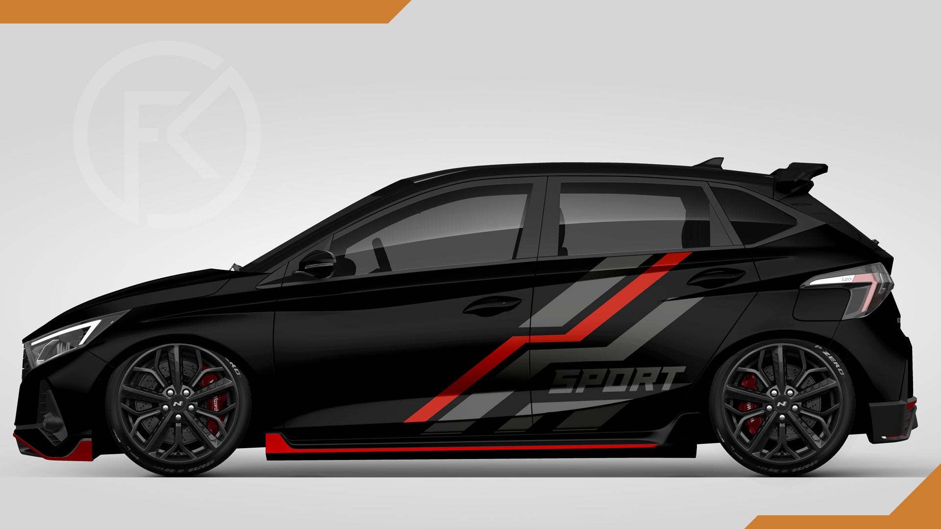 Sport Auto Folien Dekorset CarWrapping Aufkleber Art Tuning Sticker #040