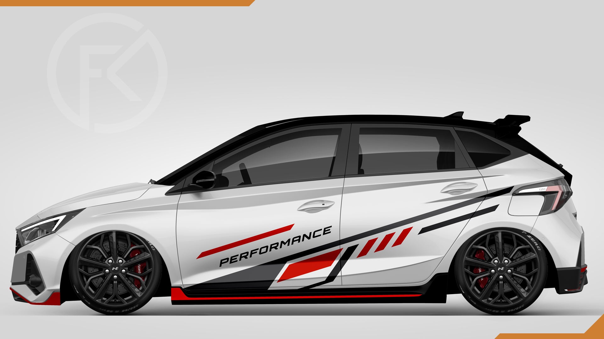 Car Performance Styling Wrapping Dekor Set Design Aufkleber #056