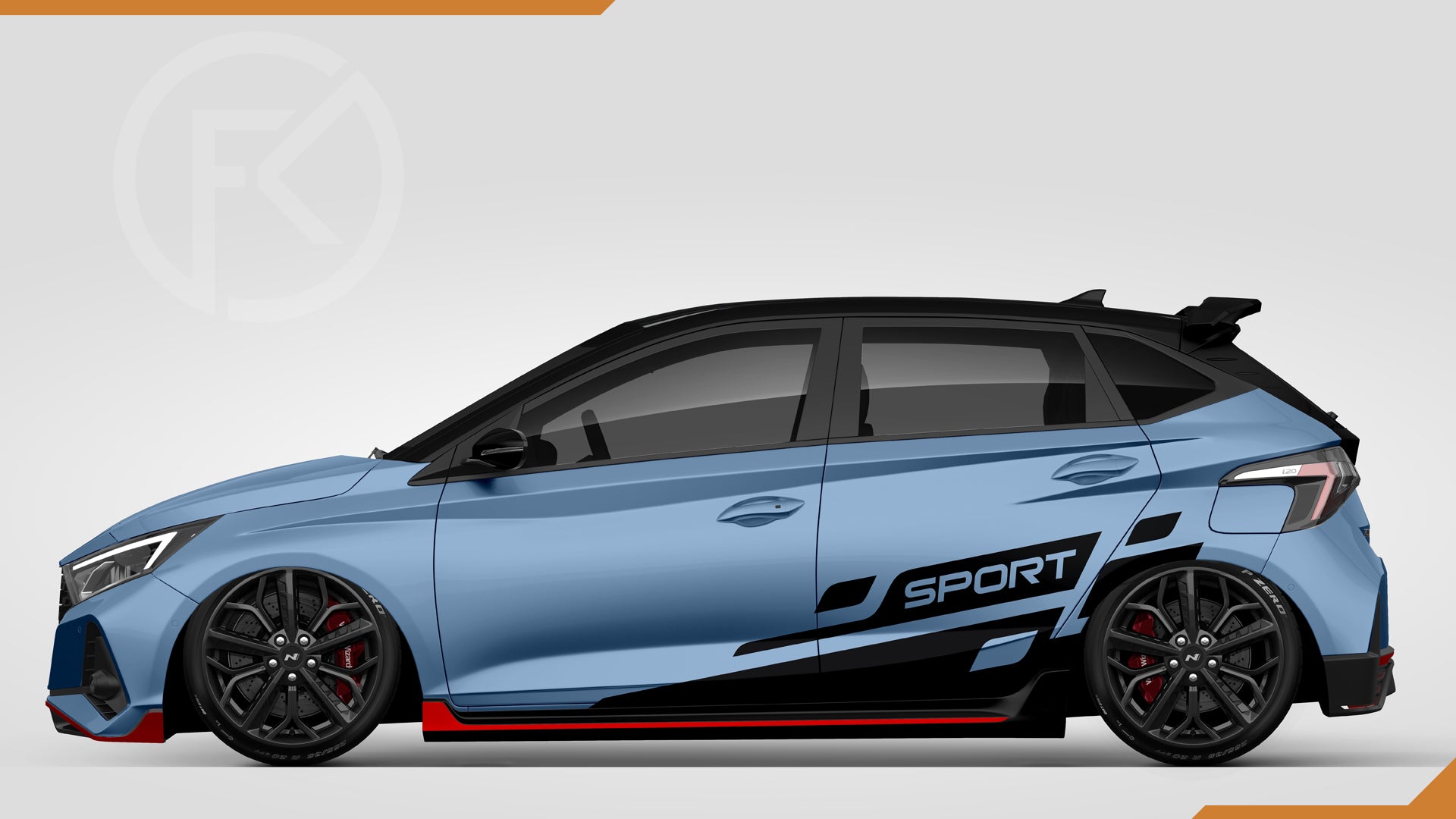 Rally Dekor Set Sport Design CarWrapping Styling Aufkleber #053