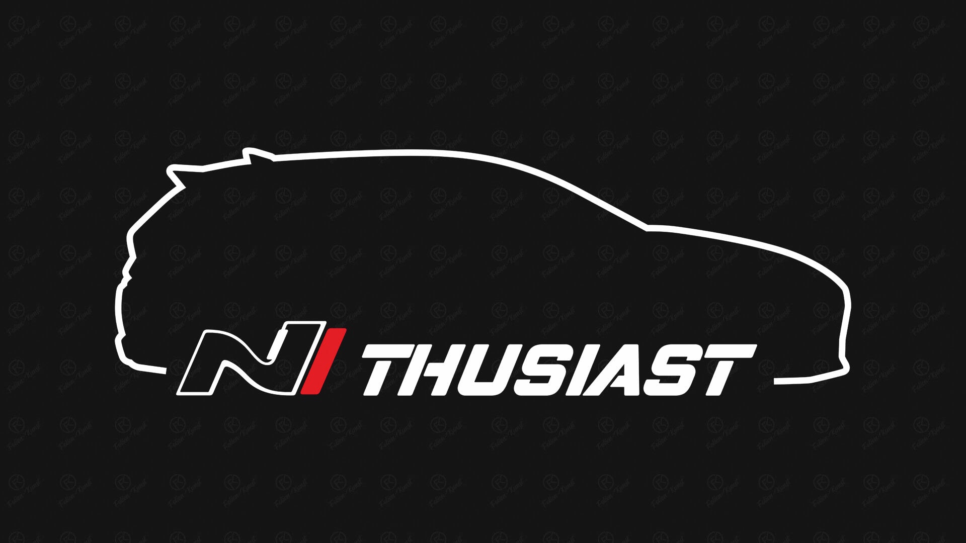 N Thusiast Aufkleber mit i30N Hatchback Silhouette Sticker Tuning JDM