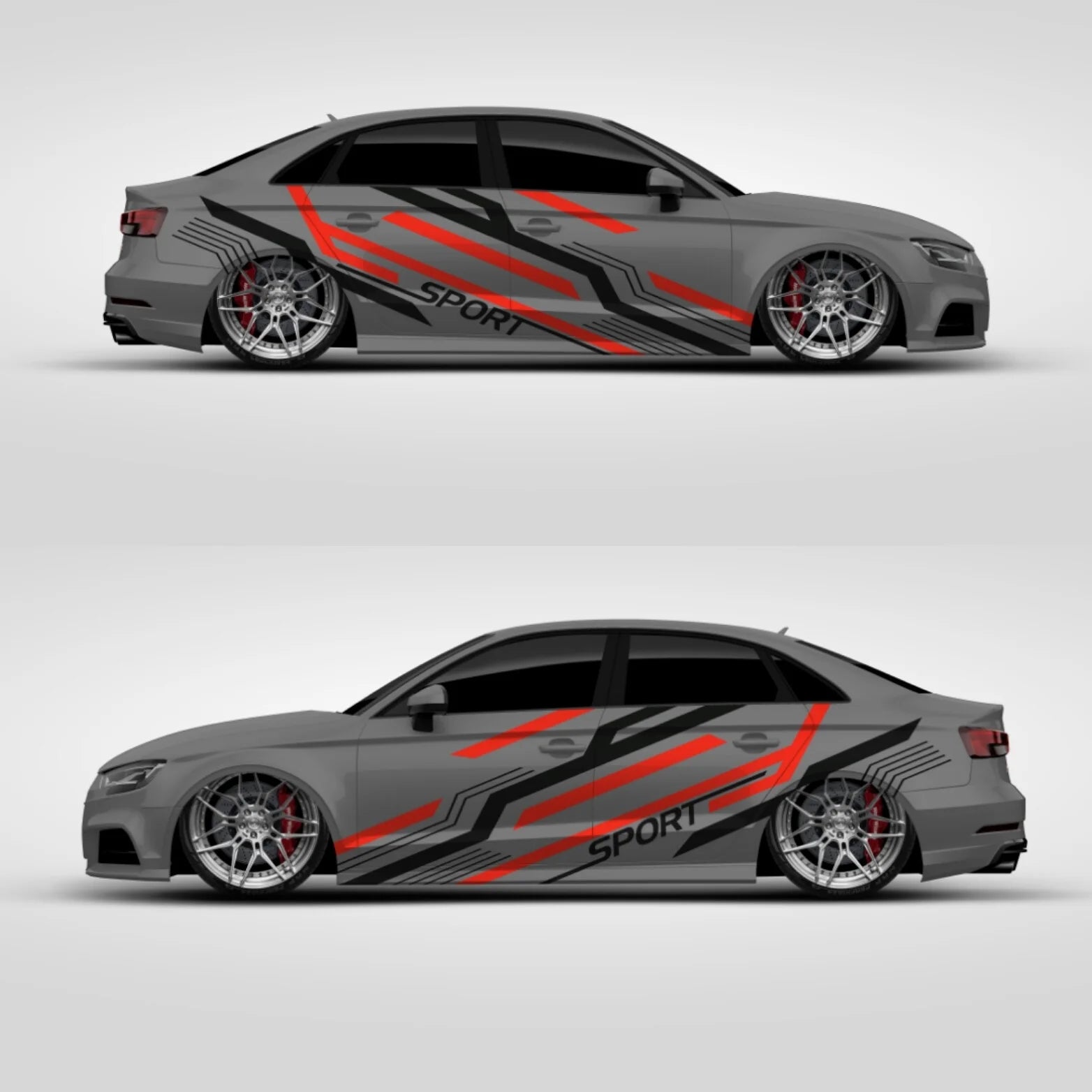 Universal Sport Design Dekor Aufkleber CarWrap Styling #016-1