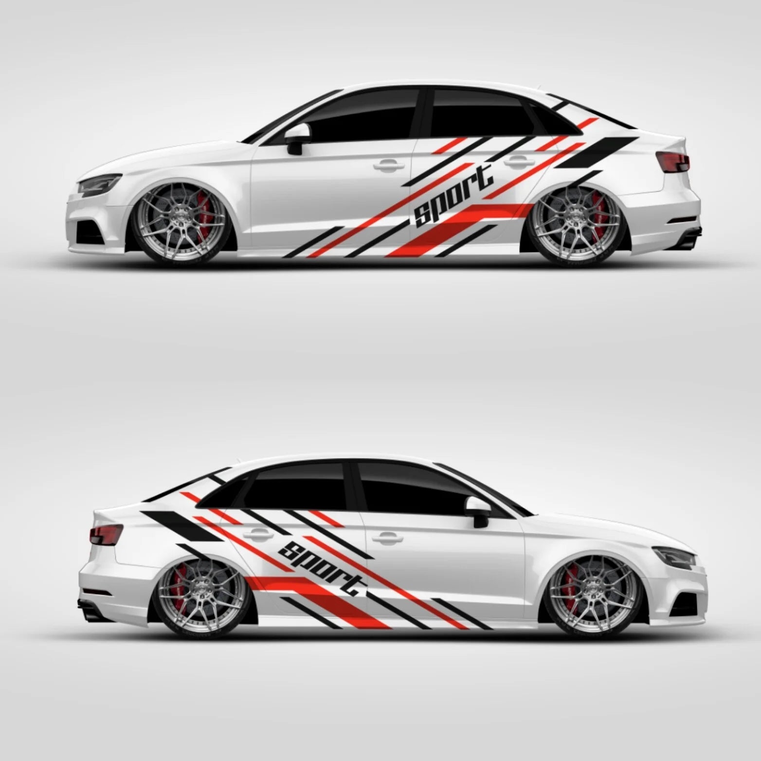 Universal Sport Styling Dekor Aufkleber Design Streifen Tuning #018-1