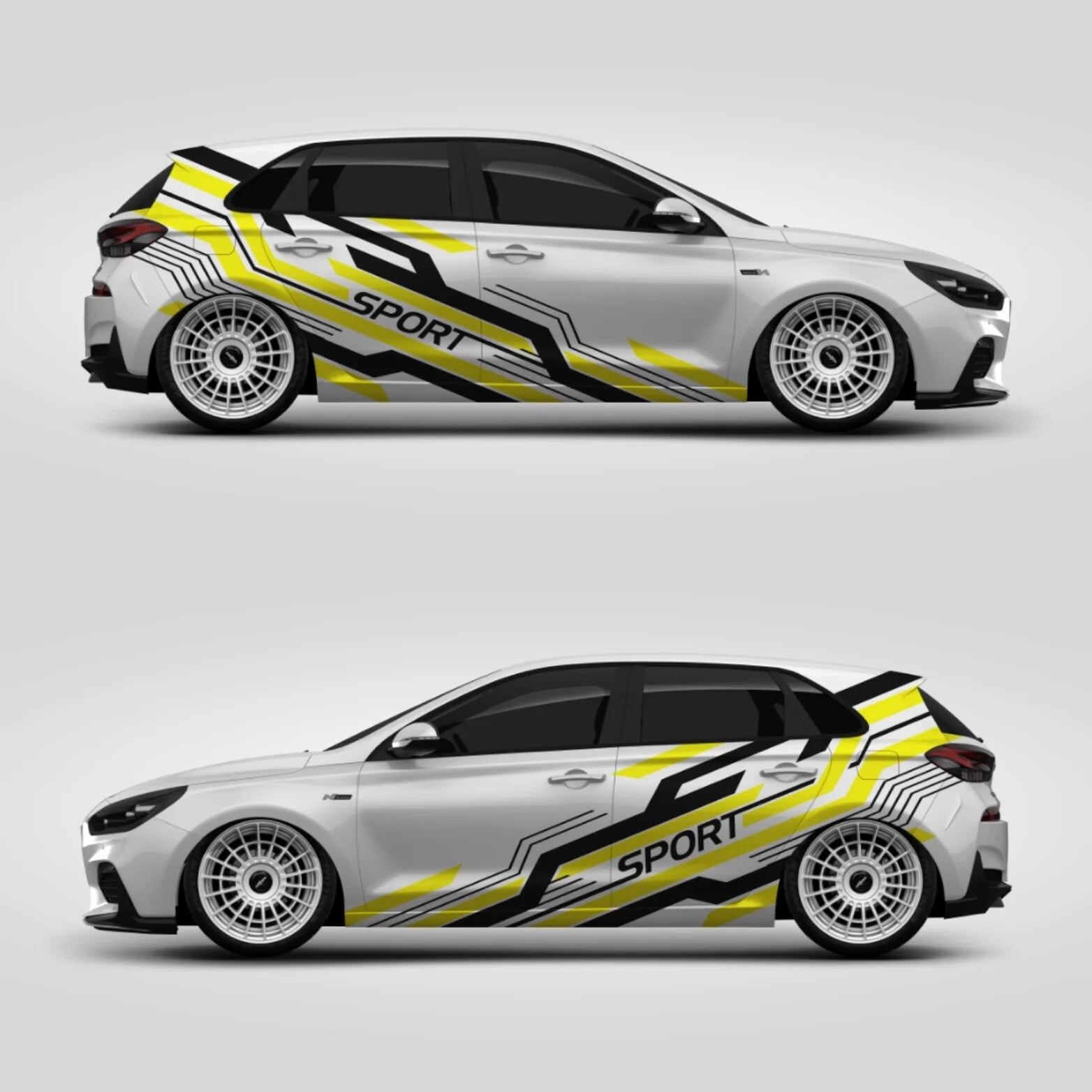Sport Dekor Design Aufkleber Set Tuning CarWrap #026-1