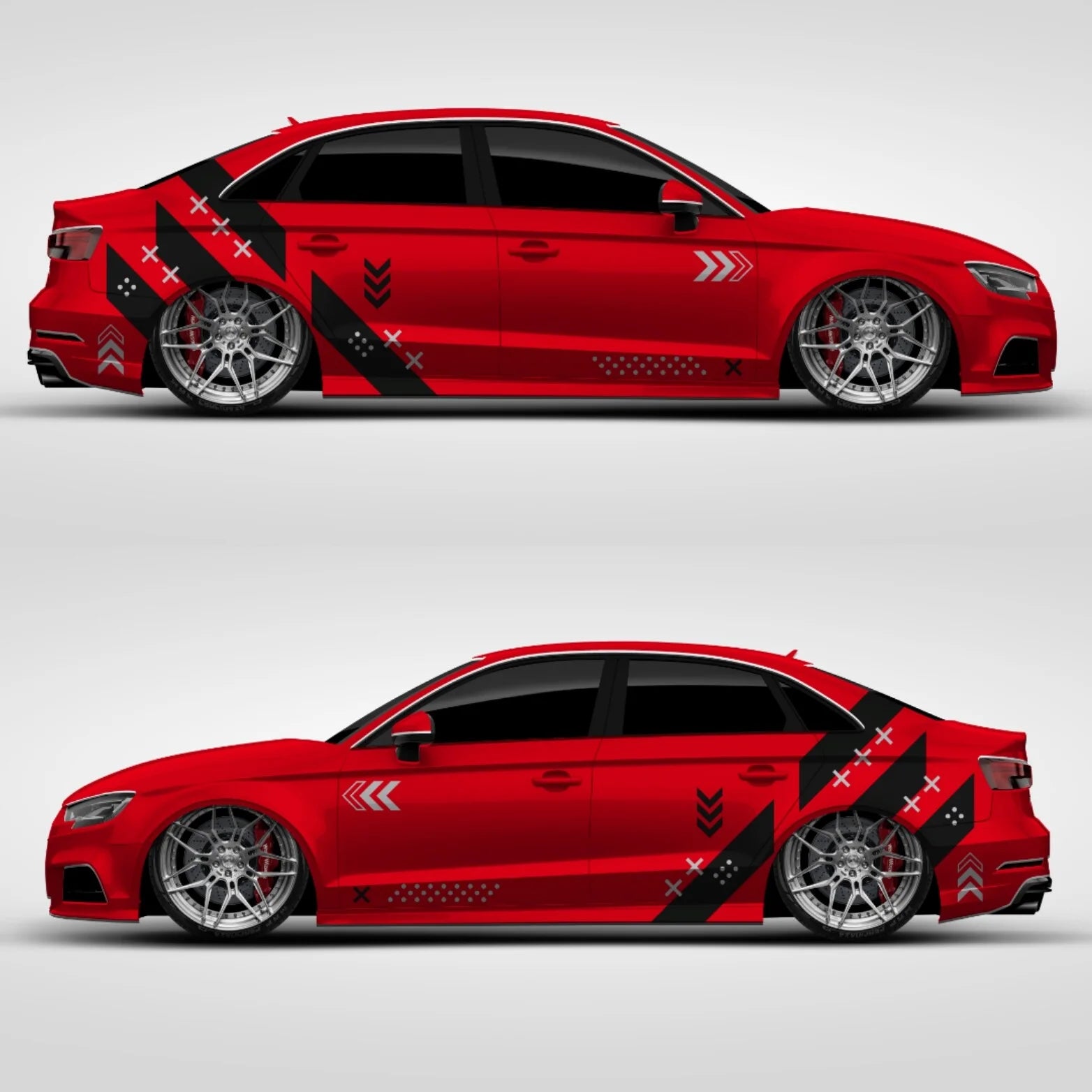Universal Styling Dekor Motorsport Folien Design Aufkleber #035-1