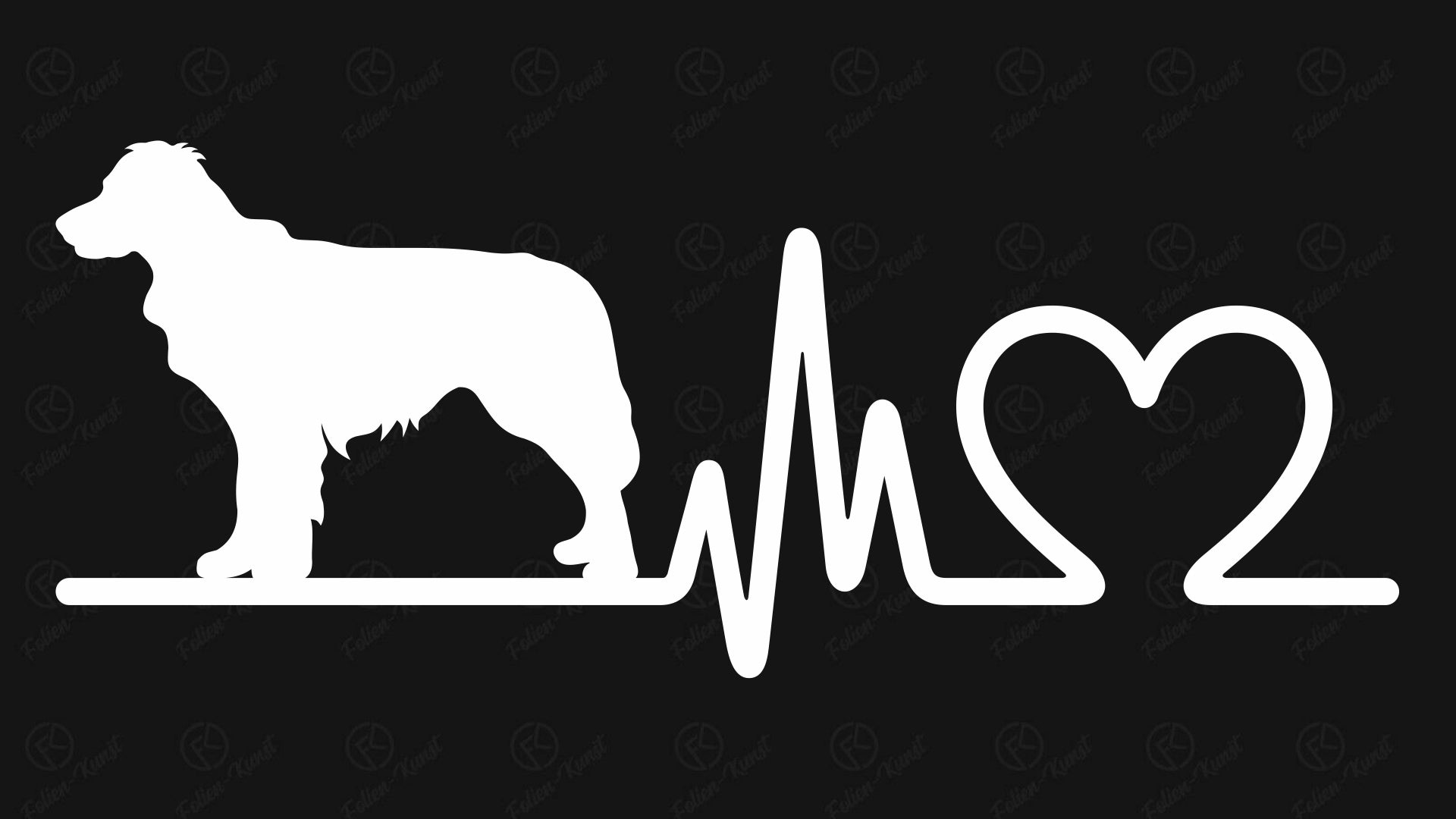 Kleiner Münsterländer Hund Auto Aufkleber Hundeliebe Love Silhouette Herzschlag Tiere