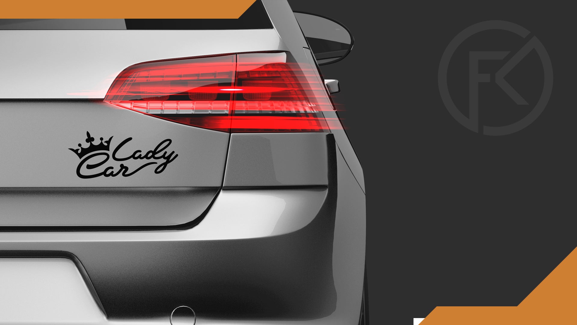 Lady Car Aufkleber Auto Sticker styling Mädchen carlove decor Damen tuning krone