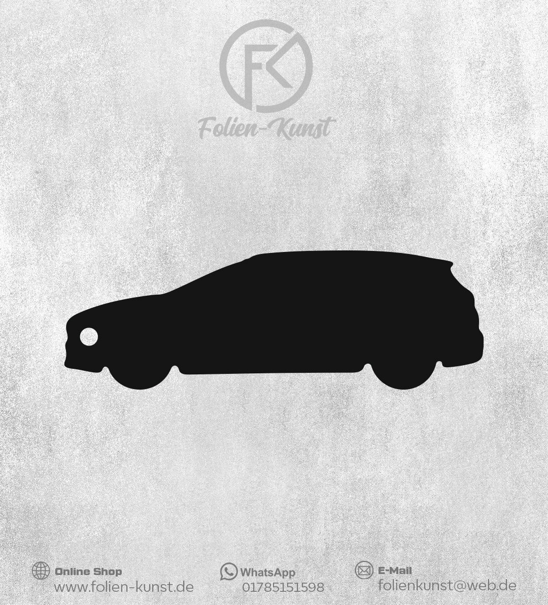 Schlüsselanhänger aus Plexiglas MK3 ST Kombi Silhouette