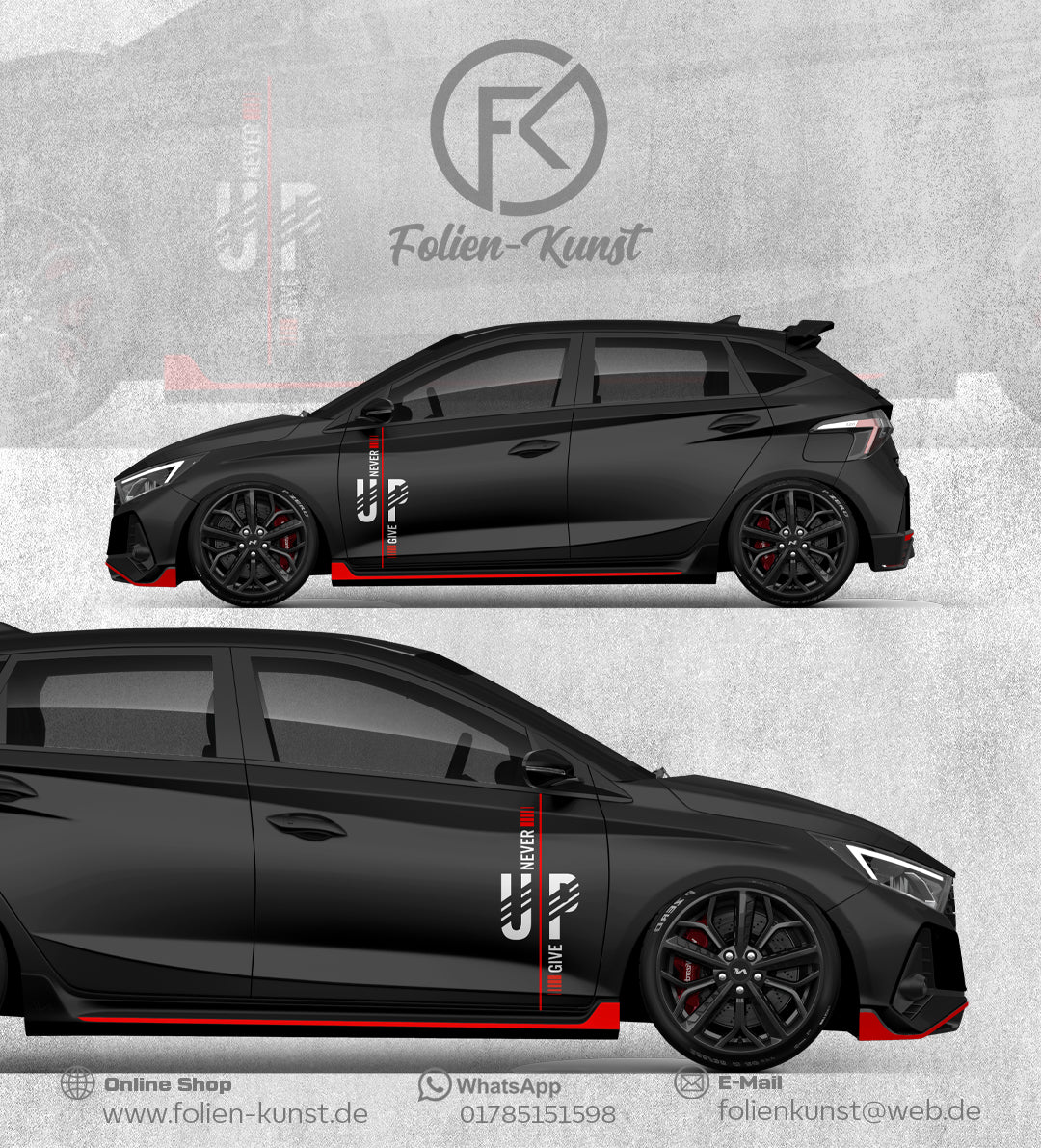 Never Give Up Aufkleber Tuning Sticker Styling #265