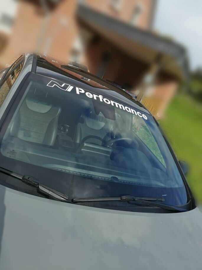 N Performance i30N Aufkleber Sticker Power Tuning Frontscheibe 109db