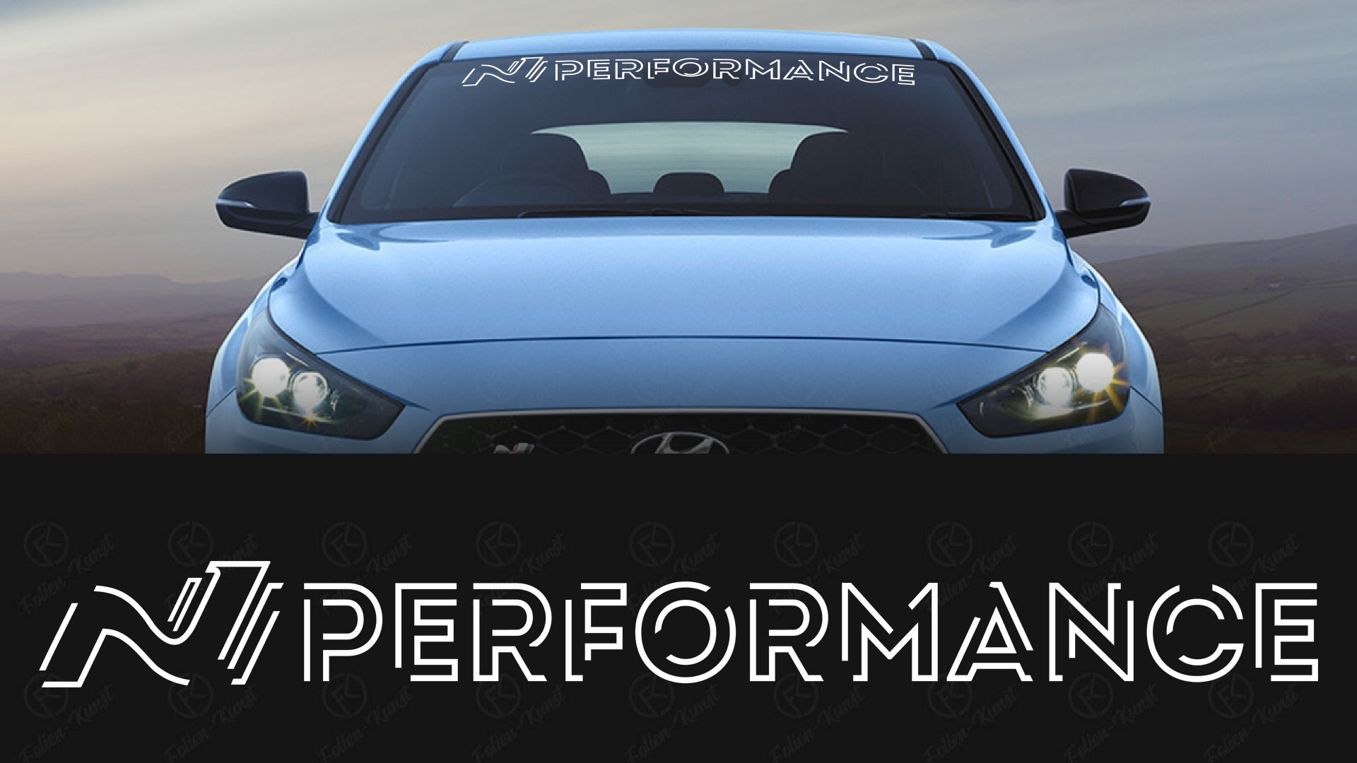 N Performance Aufkleber Frontscheibe Styling für i30N nthusiast Scheibe 109db