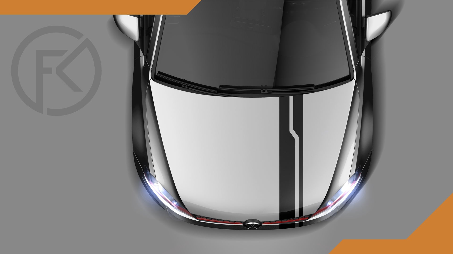 Rennstreifen Style Aufkleber für Motorhaube Universal Dekor Aufkleber