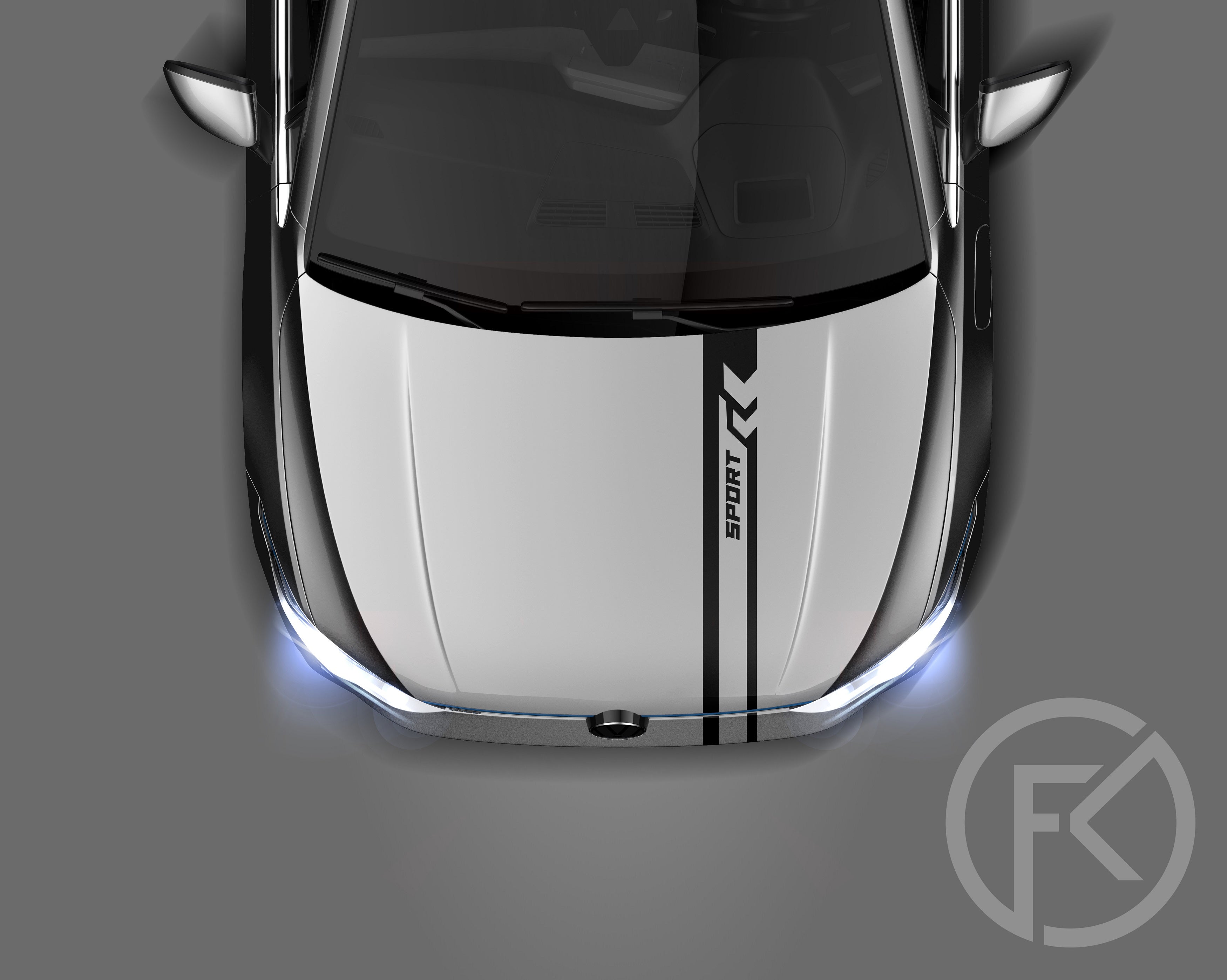 Styling Sport Rennstreifen Streifen Performance Folie Dekor Stripe Universal jdm