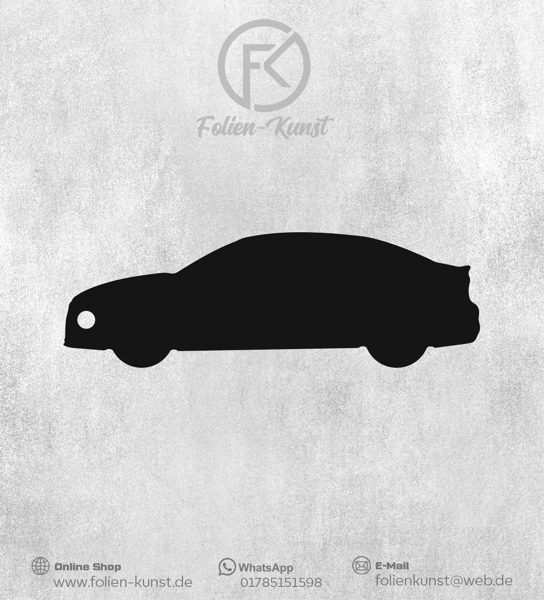 Schlüsselanhänger aus Plexiglas RS3 Limousine Silhouette