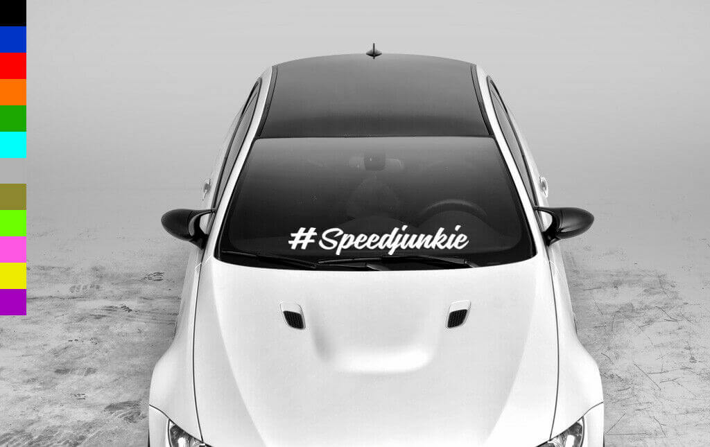 Speedjunkie Auto Aufkleber Windschutzscheibe Speed Tuning JDM Styling